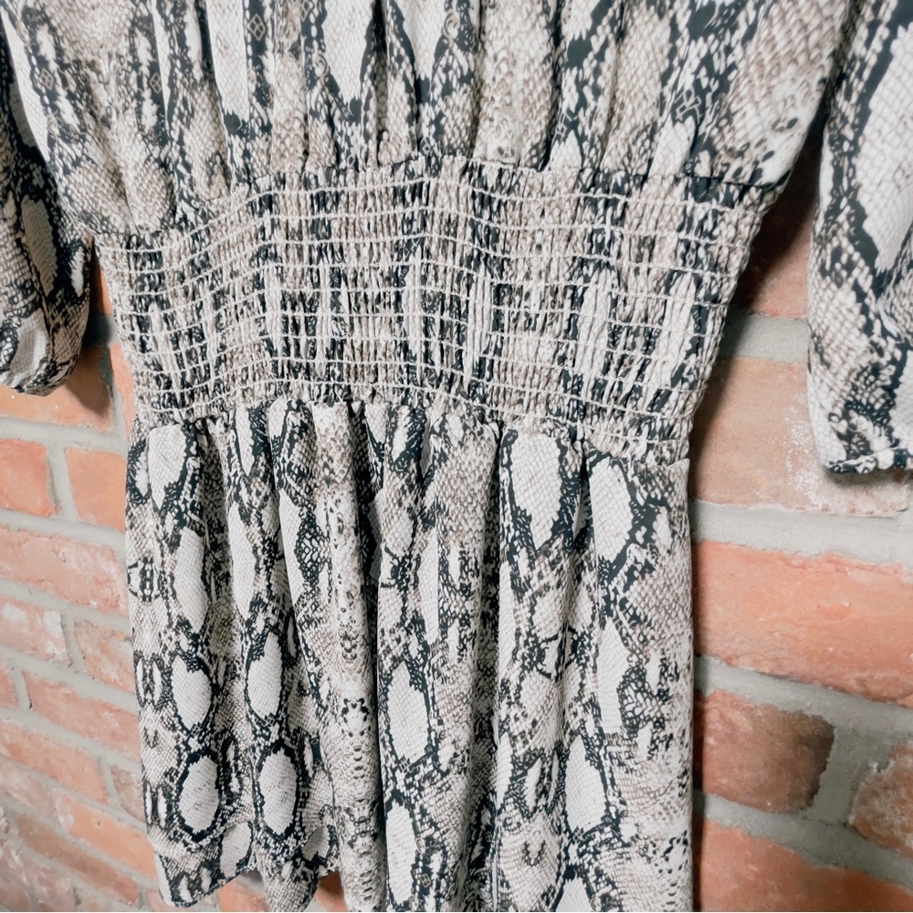 Veronica M Pharrell Python Print Mini Dress - Picture 8 of 8